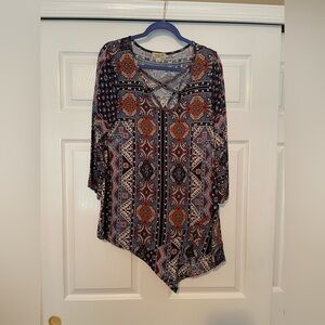 Bohemian Patterned Women's Top